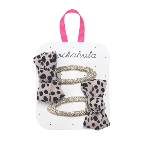 Gancho de cabelo de tecido Rockahula leopardo (2 unidades)