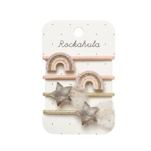 Rockahula Rainbow + Star Hair Elastics (4 units)