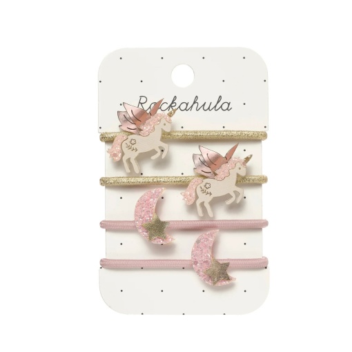 Rockahula unicorn + moon hair elastics (4 units)