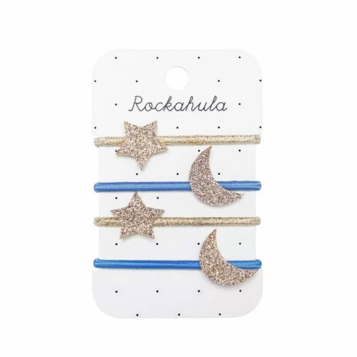 Rockahula star + moon hair elastics (4 units)