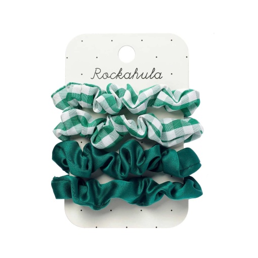 Rockahula green fabric hair elastics (4 units)