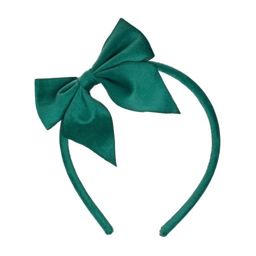Green Rockahula velvet headband with bow