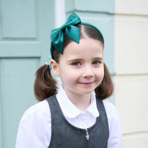 Bandolete de veludo com laço Rockahula verde
