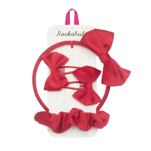 Rockahula Red Velvet Hair Accessory Set (4 pieces)