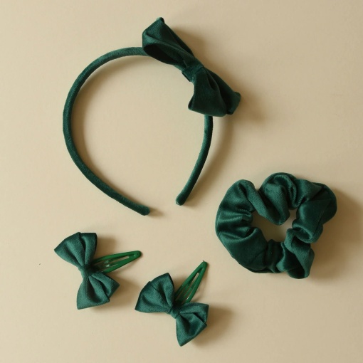 Rockahula green velvet hair accessory set (4 pieces)