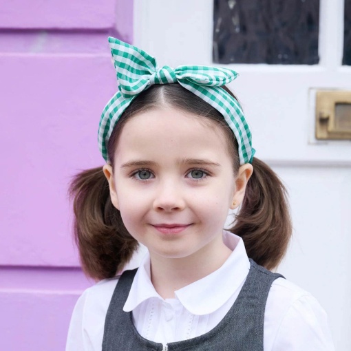 Rockahula green gingham fabric headband