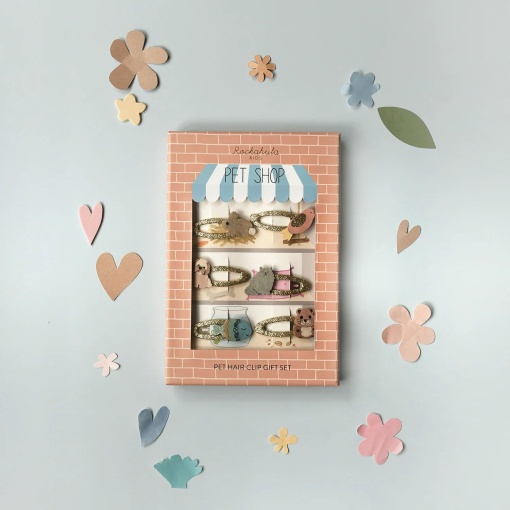 Rockahula pet shop hair clips (6 units)