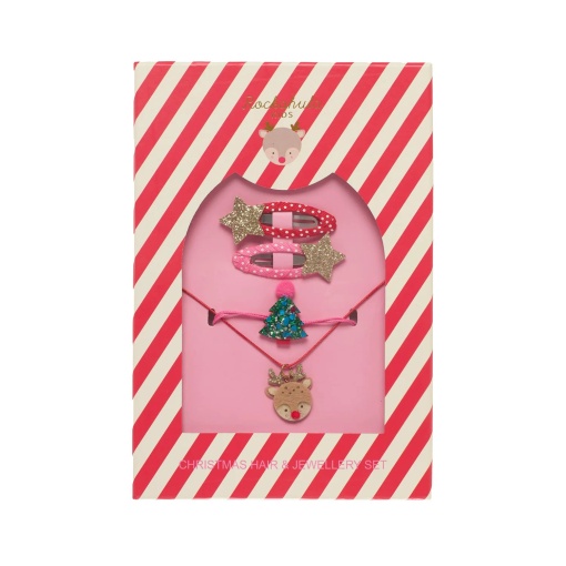 Conjunto bijuteria Rockahula Christmas (ganchos + colar + pulseira)