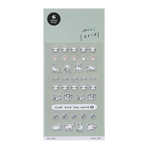 Autocolantes Suatelier Mini Series gato (1 folha)