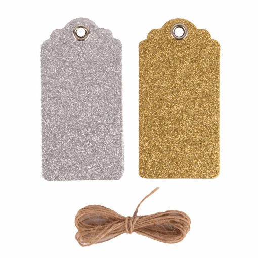 Labels with kraft/gold/silver card stock wire (10 units) Appli