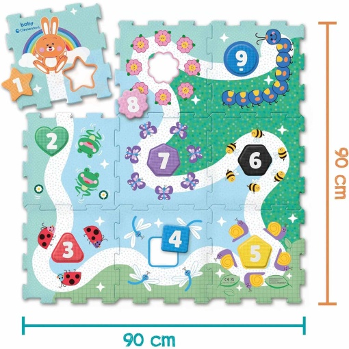 Tapete de rompecabezas de animales Clementoni Baby 1, 2, 3