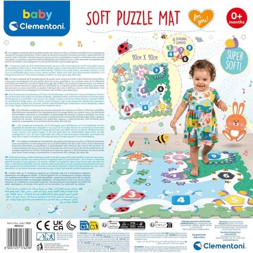 Tapete de rompecabezas de animales Clementoni Baby 1, 2, 3