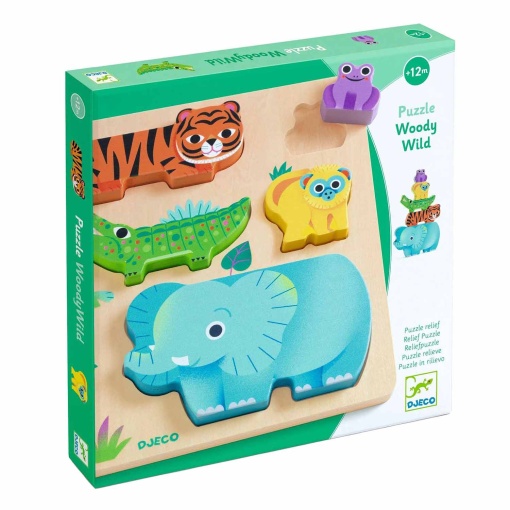 Puzzle de madeira Woody Wild Djeco