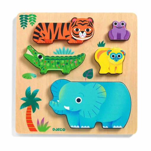 Puzzle de madeira Woody Wild Djeco