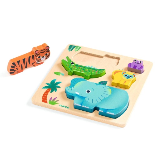 Puzzle de madeira Woody Wild Djeco
