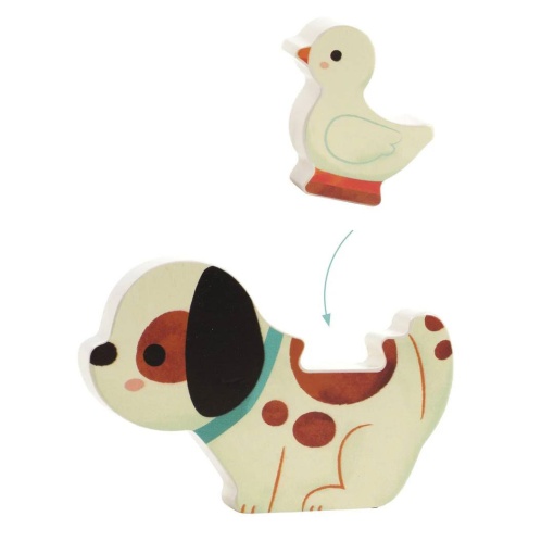 Wooden puzzle Puzz & Play Friends Djeco