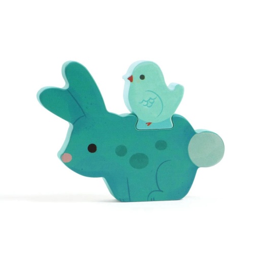Wooden puzzle Puzz & Play Friends Djeco