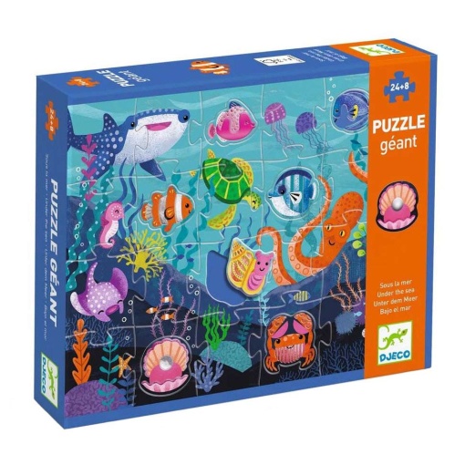 Puzzle gigante Djeco 32 peças Tactilo Sea