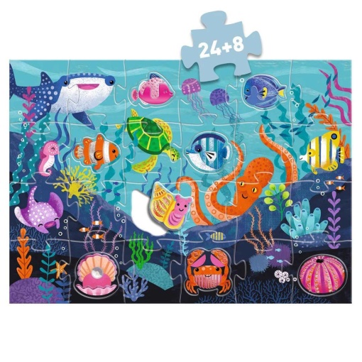Puzzle gigante Djeco 32 peças Tactilo Sea