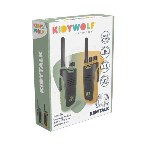 Kidywolf Kidytalk green and orange walkie talkie