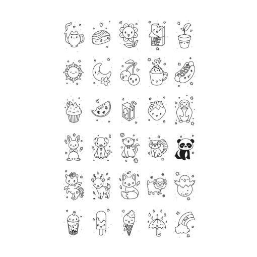 Recarga para Kidydraw Mini tablet de desenho com ecrã LCD Kidywolf princesas + kawaii