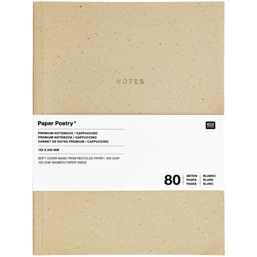 A5 Notebook Rico Design Paper Poetry cappuccino