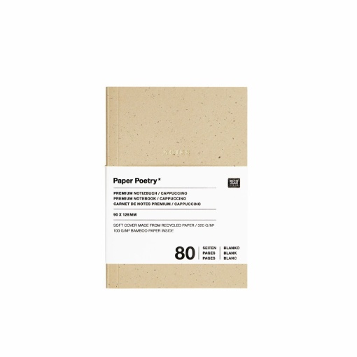 A6 Notebook Rico Design Paper Poetry cappuccino