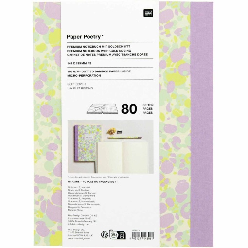 A5 Rico Design Paper Poetry Marbled Notebook