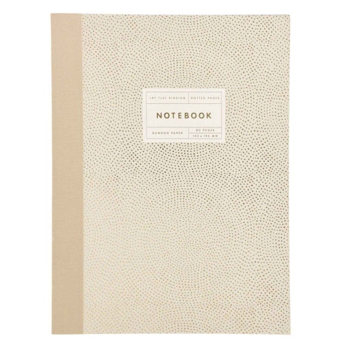A5 Notebook Rico Design Paper Poetry Dots Gold
