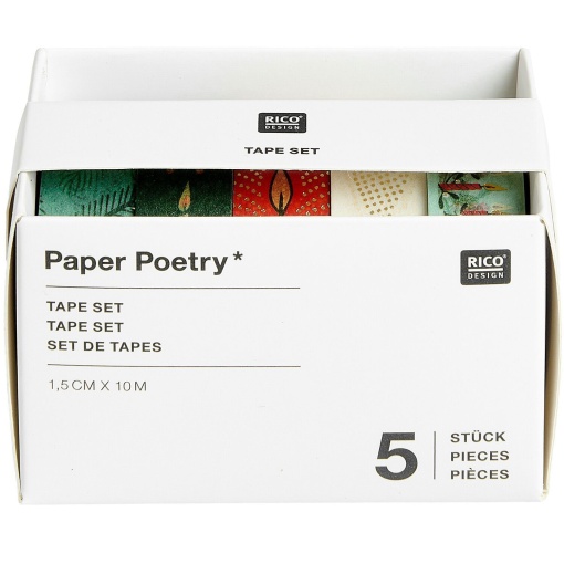 Decorative washi tape Rico Design Paper Poetry Advent 15mmx10m (5 units)