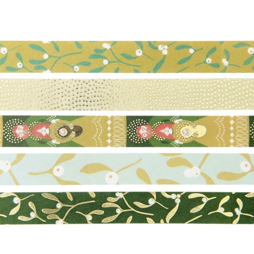 Decorative washi tape Rico Design Paper Poetry Advent Mistletoe Branches 15mmx10m (5 units)