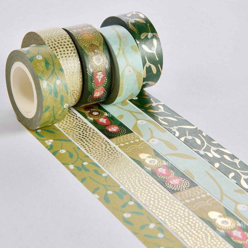 Decorative washi tape Rico Design Paper Poetry Advent Mistletoe Branches 15mmx10m (5 units)