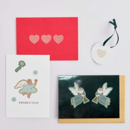 Rico Design Paper Poetry Stars/Hearts Stickers (4 sheets)
