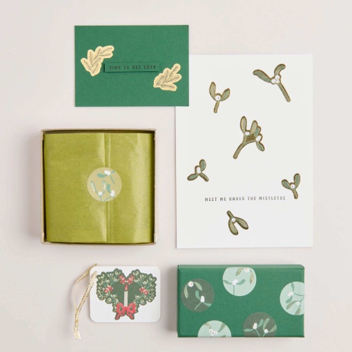 Rico Design Paper Poetry Advent Mistletoe Sprigs Stickers (4 sheets)