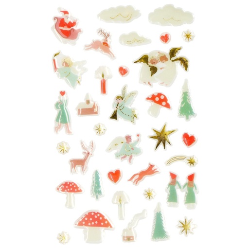 Rico Design Paper Poetry Advent gel stickers (1 sheet)