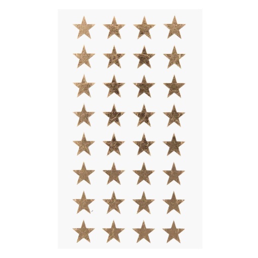 Rico Design Paper Poetry star adhesive labels, 13mm, gold (128 units)