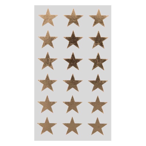 Rico Design Paper Poetry star stickers, 18mm gold (4 sheets)