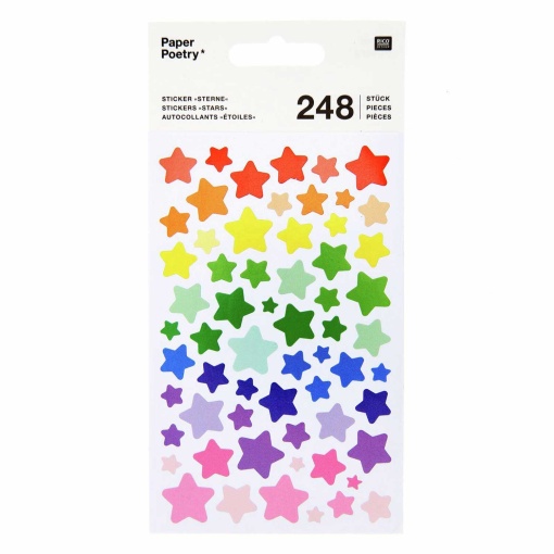 Rico Design Paper Poetry star stickers (4 sheets)
