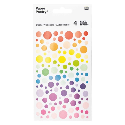 Rico Design Paper Poetry circle stickers (4 sheets)