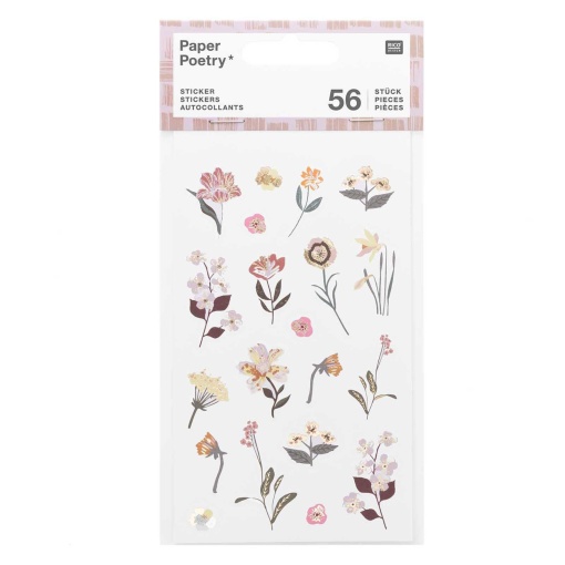 Rico Design Paper Poetry Nature Matters stickers, purple (4 sheets)