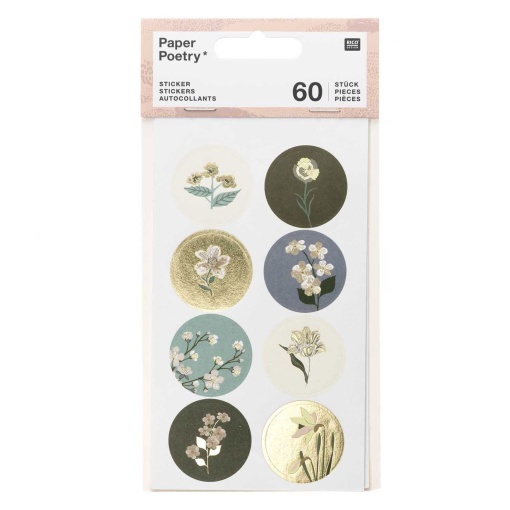 Rico Design Paper Poetry Nature Matters green stickers (4 sheets)