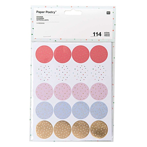Rico Design Paper Poetry Confetti Stickers (6 sheets)