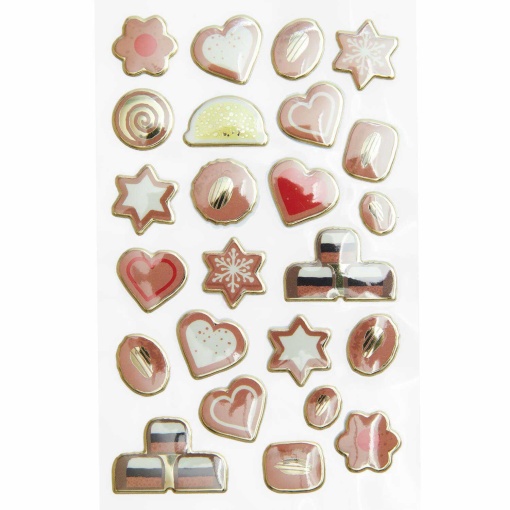 3D Rico Design Paper Poetry Cookies Stickers (1 sheet)