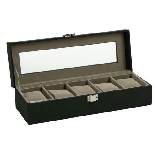 D'Casa 5-watch case, 29x10x8cm, grey.