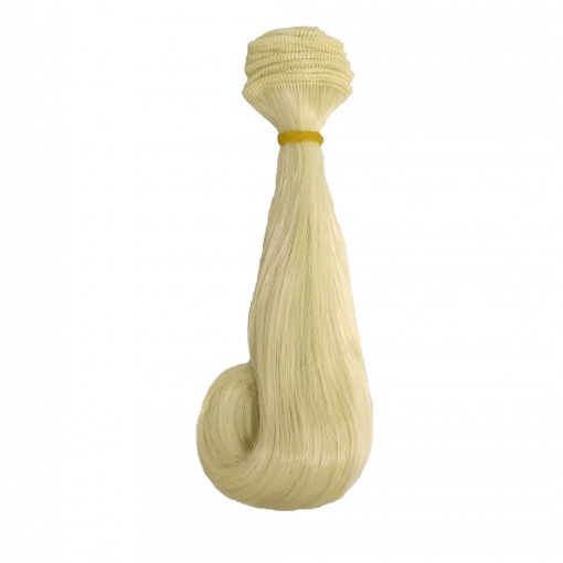 Platinum Straight Circle Doll Hair