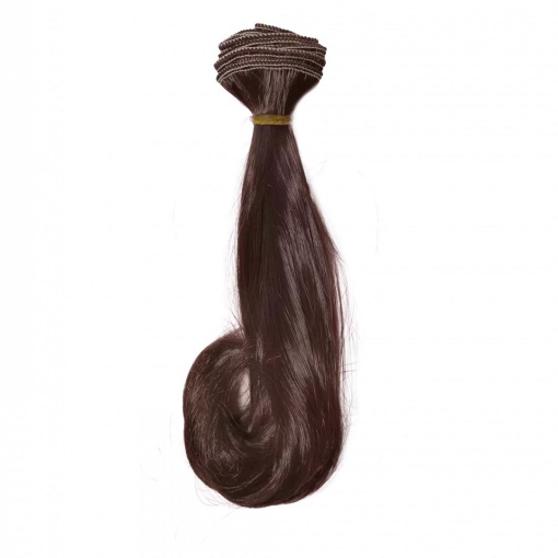 Hair for dolls Circle straight brown