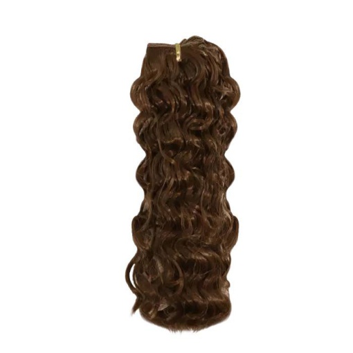 Cabelo para bonecas Círculo encaracolado castanho