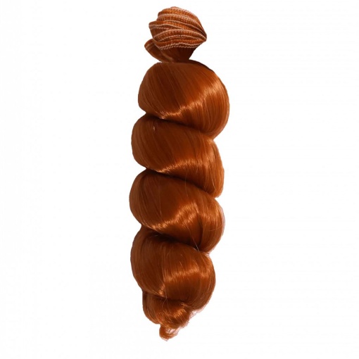 Doll hair, wavy red circle