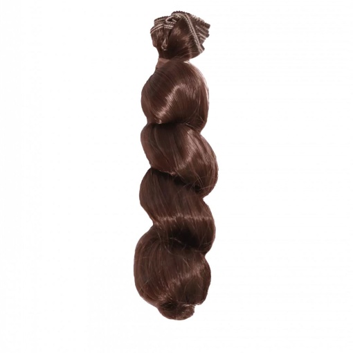 Hair for dolls, Circle style, wavy brown