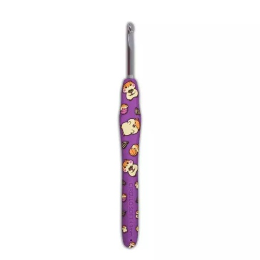 Crochet hook Círculo Soft Bichinhos 4mm castor